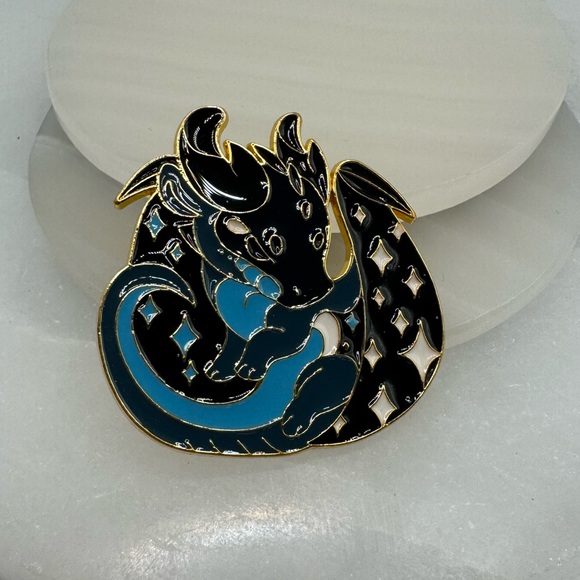 3/$15 Whimsical Dragon Enamel Pin Brooch - Picture 3 of 6